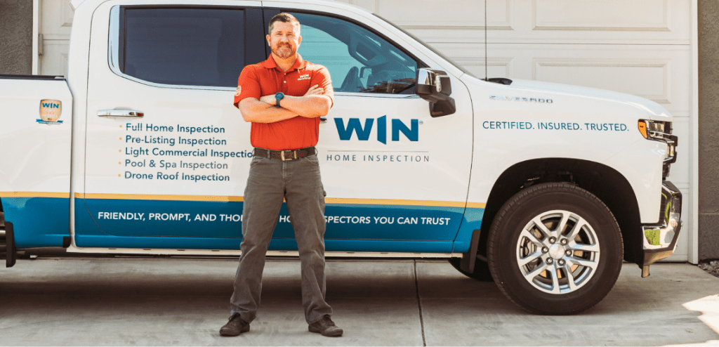 WIN Home Inspection Franchise Owner with his WIN Branded Vehicle