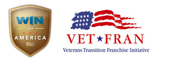 WIN for America and VetFran logos