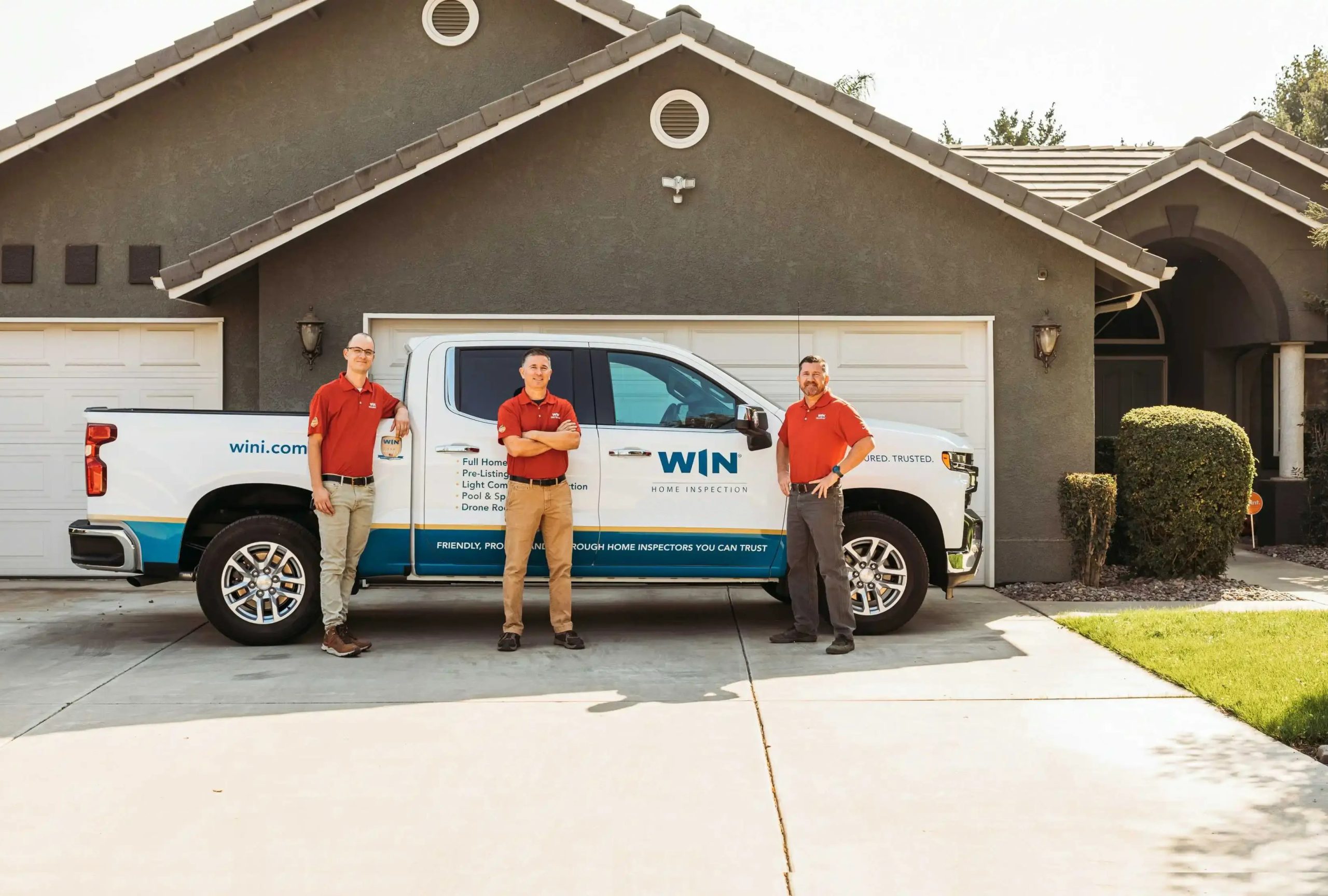 WIN Home Inspectors with WIN Branded Truck