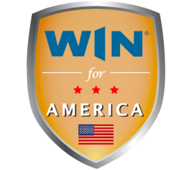 WIN for America badge