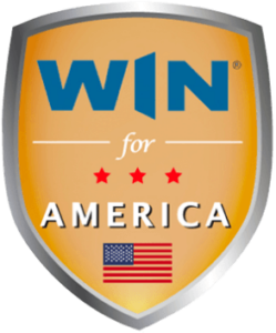 WIN for America badge
