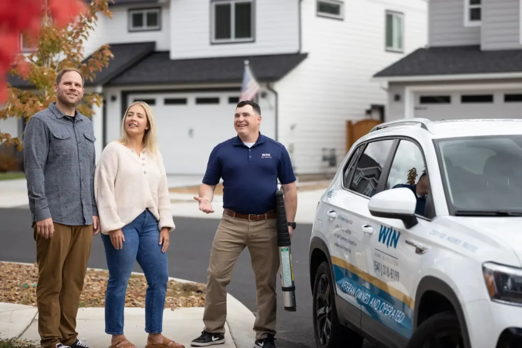 WIN Home Inspector with Clients and WIN vehicle